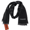 Missoni Black Striped Wool Unisex Neck Wrap Scarf