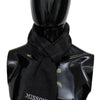 Missoni Black Striped Wool Unisex Neck Wrap Scarf