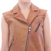 La Maison du Couturier Brown Leather Jacket Vest