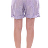 Licia Florio Purple Above-Knee Wrap Shorts