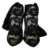 Dolce & Gabbana Black Taormina Lace Socks Boots Shoes Pumps