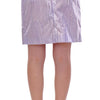 Licia Florio Purple Viscose Above-Knee Wrap Skirt