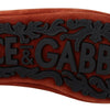 Dolce &amp; Gabbana – Loafer aus orangefarbenem Leder mit Kristallkrone