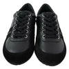 Dolce &amp; Gabbana – Schwarze, lässige Sneakers aus Leder mit Logo