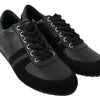 Dolce &amp; Gabbana – Schwarze, lässige Sneakers aus Leder mit Logo