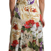 Dolce & Gabbana Print Silk Stretch One Shoulder Dress Floral