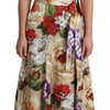 Dolce & Gabbana Print Silk Stretch One Shoulder Dress Floral