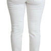 Dolce & Gabbana White Tattered Skinny Denim Cotton Stretch Jeans
