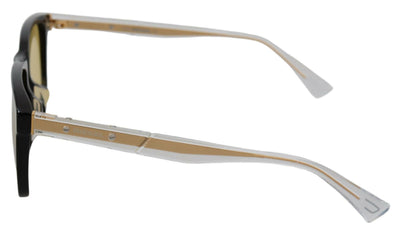 Diesel Black Frame DL0330-D 01E 57 Yellow Transparent Lenses Sunglasses