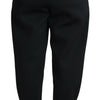 Dolce & Gabbana Black Cropped Dress High Waist Polyester Pants