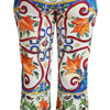 Pantalon court taille haute en majolique Dolce &amp; Gabbana