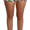 Dolce & Gabbana Pink Cotton Floral Print Hot Pants Short