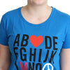 T-shirt en coton Moschino Chic Alphabet en bleu