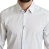 Dolce & Gabbana White Stripes Cotton Formal Dress Shirt