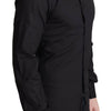 Dolce & Gabbana Black Cotton Blend Formal Dress Shirt