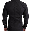 Dolce & Gabbana Black Cotton Blend Formal Dress Shirt