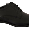 Dolce & Gabbana Black Leather Lace Up Mens Formal Derby Shoes
