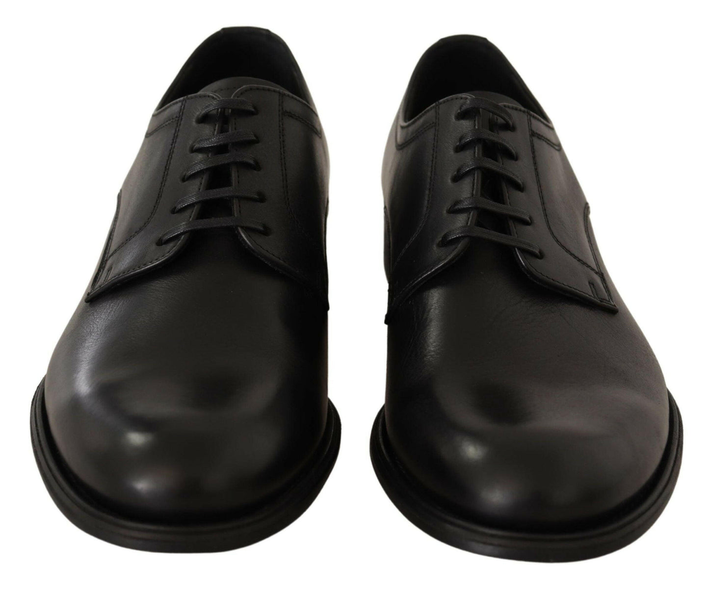 Dolce & Gabbana Black Leather Lace Up Mens Formal Derby Shoes