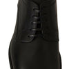 Dolce & Gabbana Black Leather Lace Up Mens Formal Derby Shoes