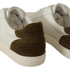Dolce &amp; Gabbana Weiße Wildleder Herren Low Tops Sneakers