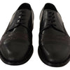 Dolce & Gabbana Black Leather Exotic Skins Formal Shoes