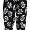 Dolce &amp; Gabbana Black Leaf Baumwoll-Stretchhose