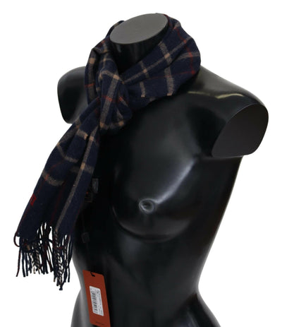Missoni Black Checkered Unisex Neck Wrap Fringes Scarf