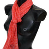 Missoni Orange Check Cashmere Unisex Wrap Fringes Scarf