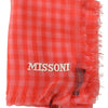 Missoni Orange Check Cashmere Unisex Wrap Fringes Scarf