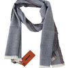 Missoni Gray Striped Wool Unisex Neck Wrap Fringes Scarf