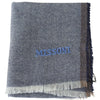 Missoni Gray Striped Wool Unisex Neck Wrap Fringes Scarf