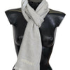 Missoni Gray Wool Knit Unisex Neck Wrap Scarf