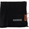 Missoni Black 100% Wool Unisex Neck Wrap Scarf