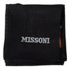 Missoni Black Wool Knit Unisex Neck Wrap Shawl Scarf