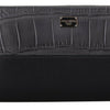 Dolce & Gabbana Black Zip Around Continental Clutch Leather Wallet