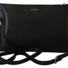 Dolce &amp; Gabbana Élégant sac bandoulière en cuir noir