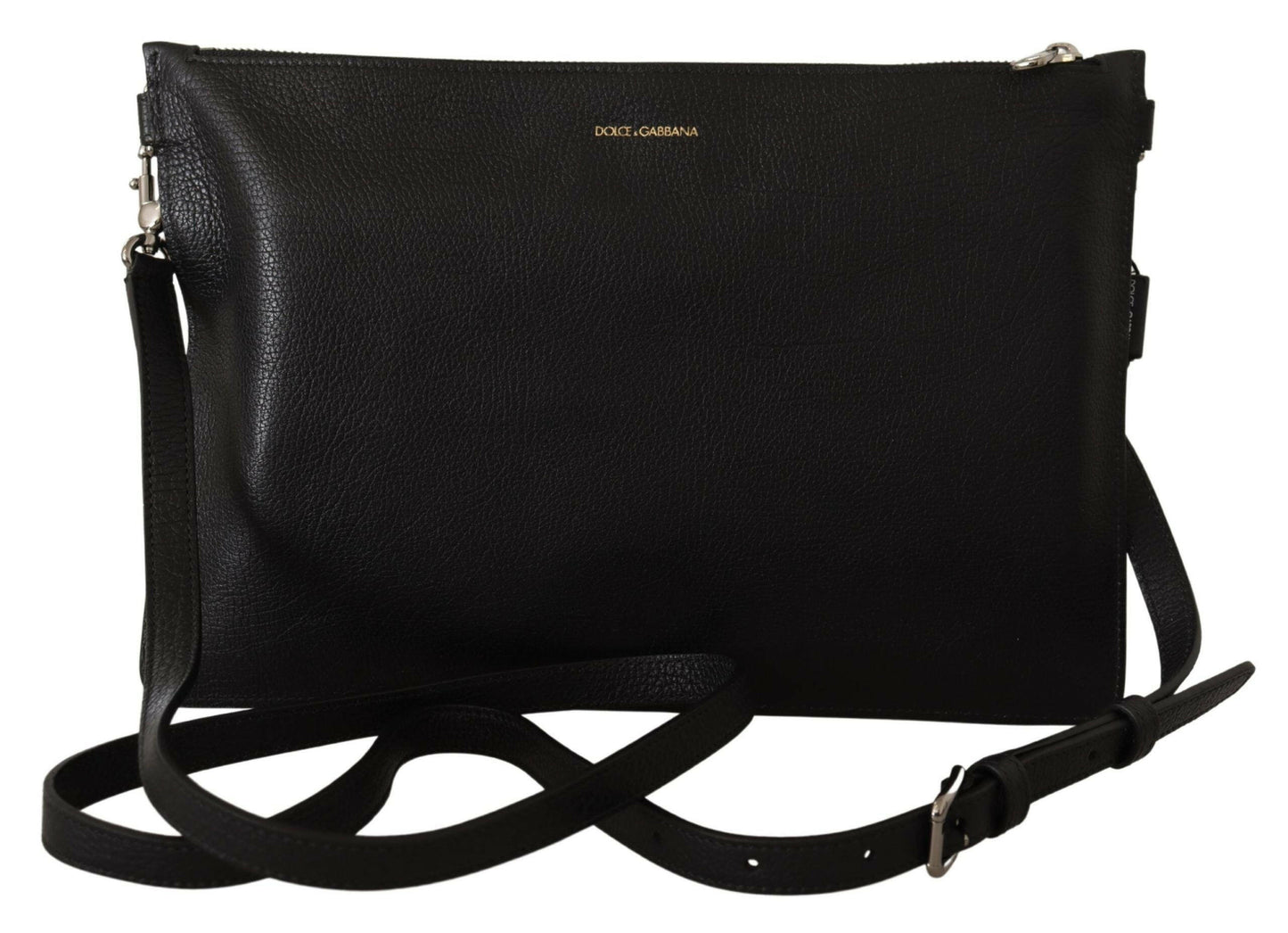 Dolce &amp; Gabbana Élégant sac bandoulière en cuir noir