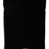 Dolce & Gabbana Black Velvet Quilt Drawstring Logo Plaque Pouch Bag
