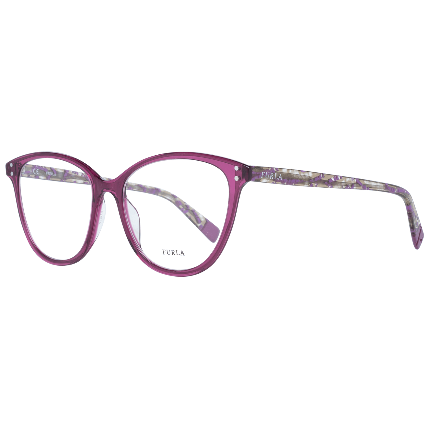 Lunettes de vue Furla élégantes œil de chat violettes pour femme