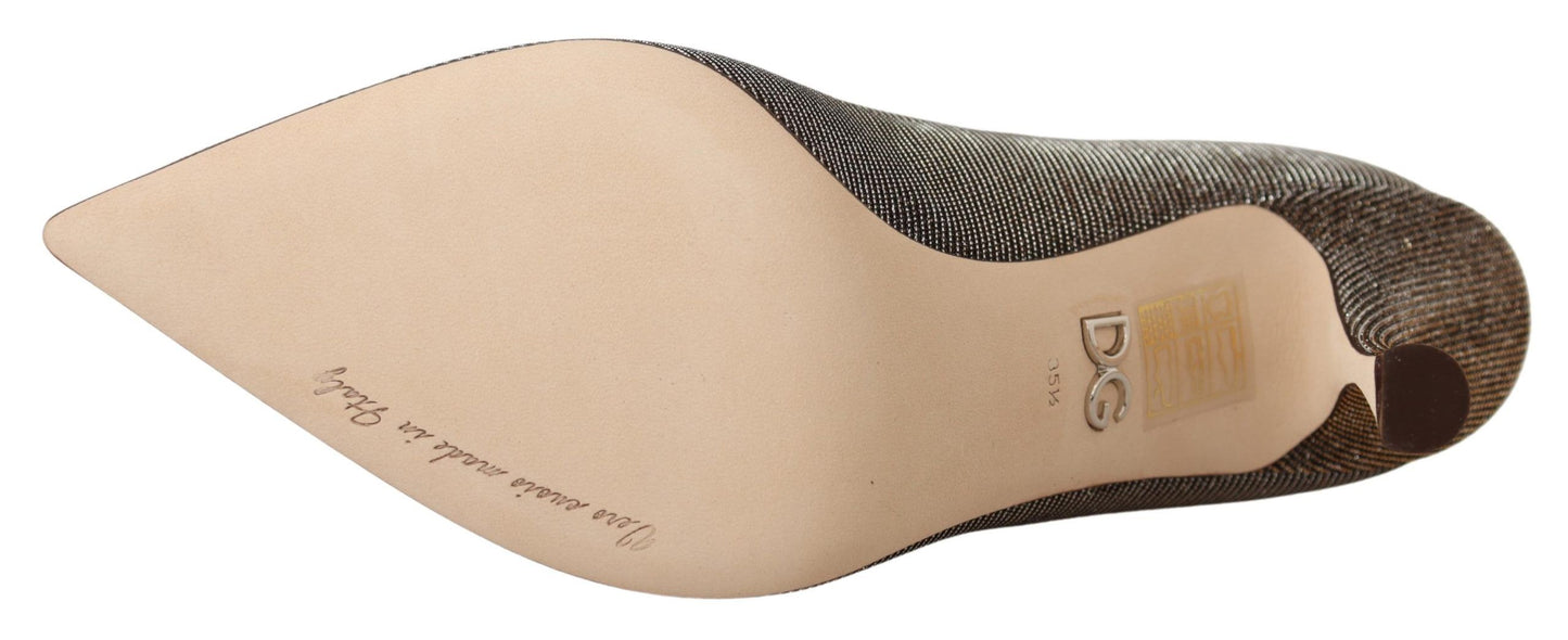 Escarpins Dolce &amp; Gabbana élégants à talons argentés classiques