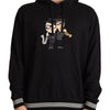 Pull élégant en coton noir brodé Dolce &amp; Gabbana