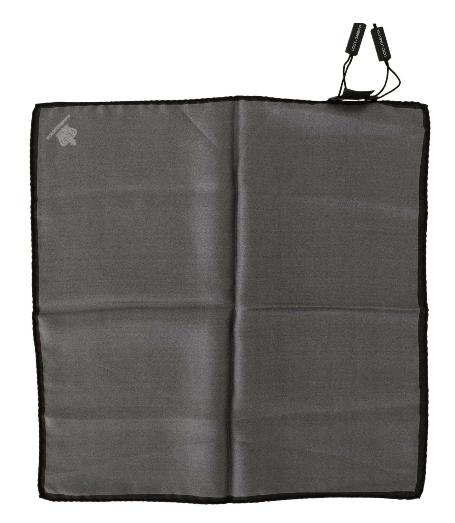 Dolce & Gabbana Gray 100% Silk Square Handkerchief Gray 100% Silk Square Handkerchief