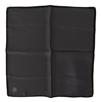 Dolce &amp; Gabbana – Graues quadratisches Taschentuch aus 100 % Seide