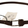 Costume National Brown WX Silver Metal Buckle Belt