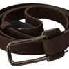 Costume National Brown WX Silver Metal Buckle Belt
