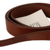 Costume National Brown Leather Silver Fastening Belt