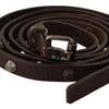 Costume National Brown Leather Silver Tone Buckle Belt