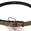 Costume National Pink Metallic Leather Buckle Belt