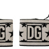 Dolce & Gabbana White Black Wool Logo #DGMILLENNIALS Wristband