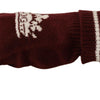 Dolce & Gabbana Red White D&G Logo Crown Cashmere Gloves